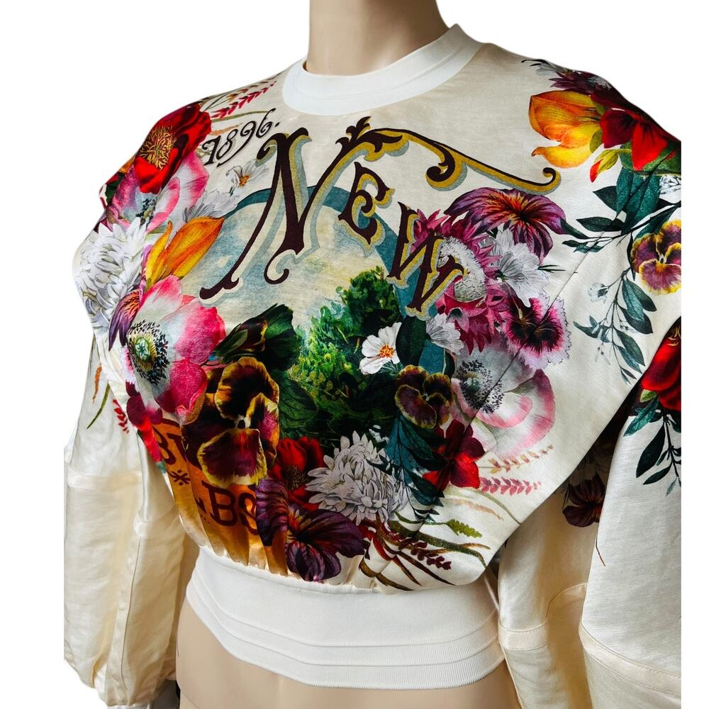 Zimmermann Clothing Ready to Wear Wonderland Billow Top S Bouquet Garden Floral - Picture 8 of 15
